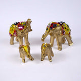 Handcrafted Recycled Material Elephant Tealight Candle Holder Home Decoration Item for Diwali- Set of-4