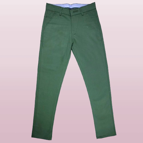 Chinos for Men Parrot Green cotton trouser WFC3 !!!! Get Free Premium Wrist watch with this product!!!