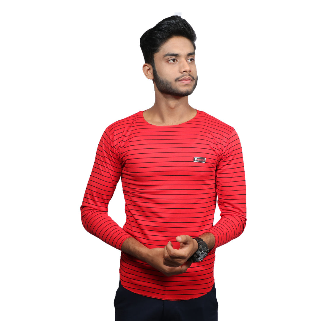 Red Line Full Sleeve casual T-Shirt