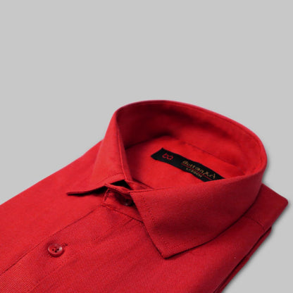 A-one Premium Fit Red Plain Shirt Get Free Premium Wrist watch with this product
