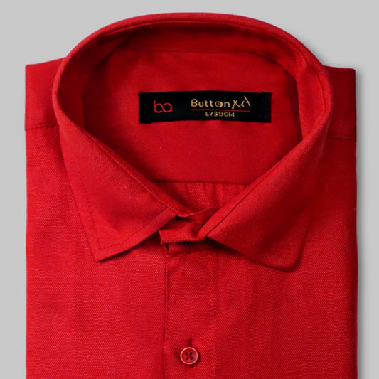A-one Premium Fit Red Plain Shirt Get Free Premium Wrist watch with this product