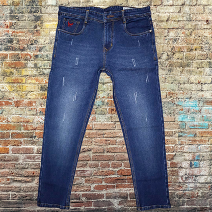 Dark blue stunning scratched Jeans WFJ116