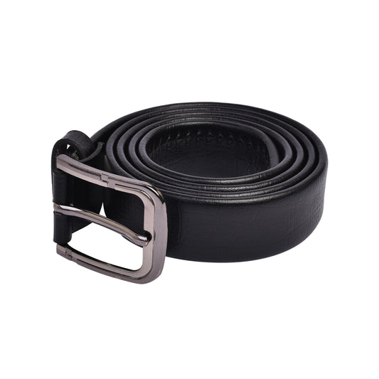 Men's Premium Formal Black Wrinkled Belt