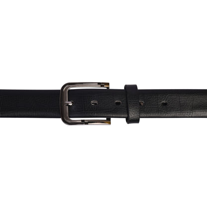 Men's Premium Formal Black Wrinkled Belt