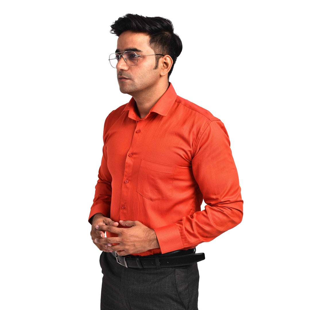 Official Orange Plain Shirt WF117