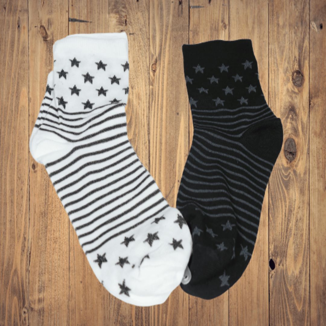 Cotton Solid Ankle Socks Star SLS1