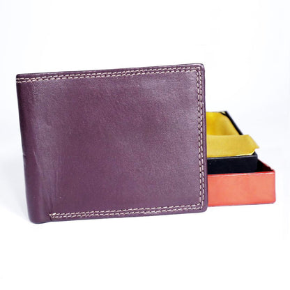 Maroon Leather Wallet for Men I Handcrafted