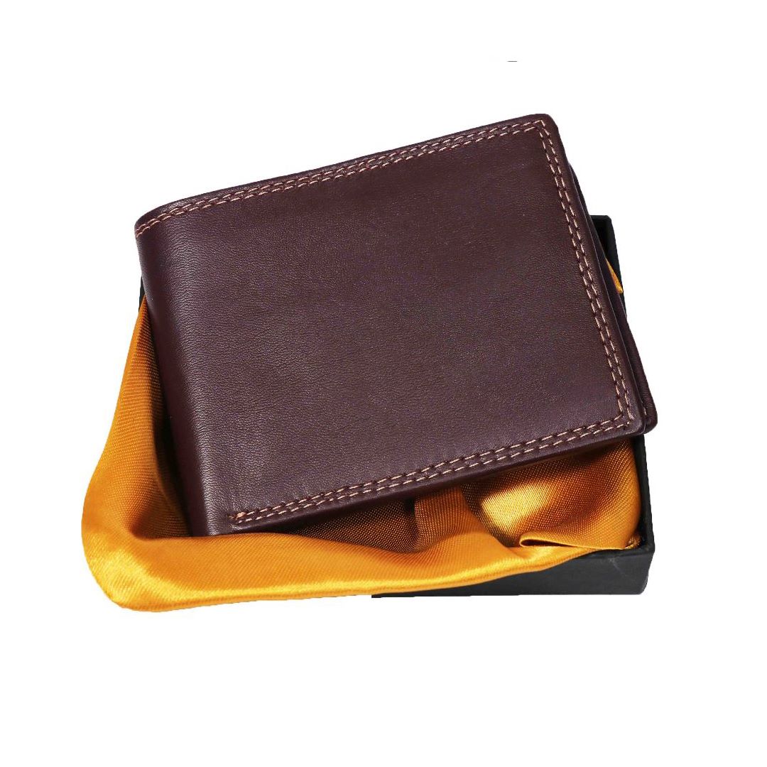 Maroon Leather Wallet for Men I Handcrafted