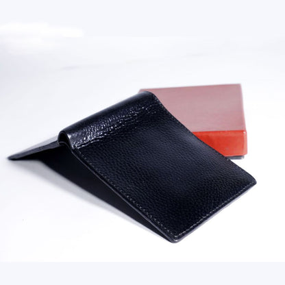 Black original leather wallets with internal zip