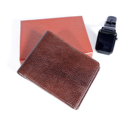 Brown original leather with internal zip