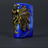 Fast Cigarette Windproof Pocket Lighter Blue Angel Design