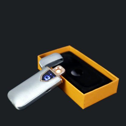 Portable Blameless Cigarette Lighter for Men | Smart Touch Rechargeable Silver