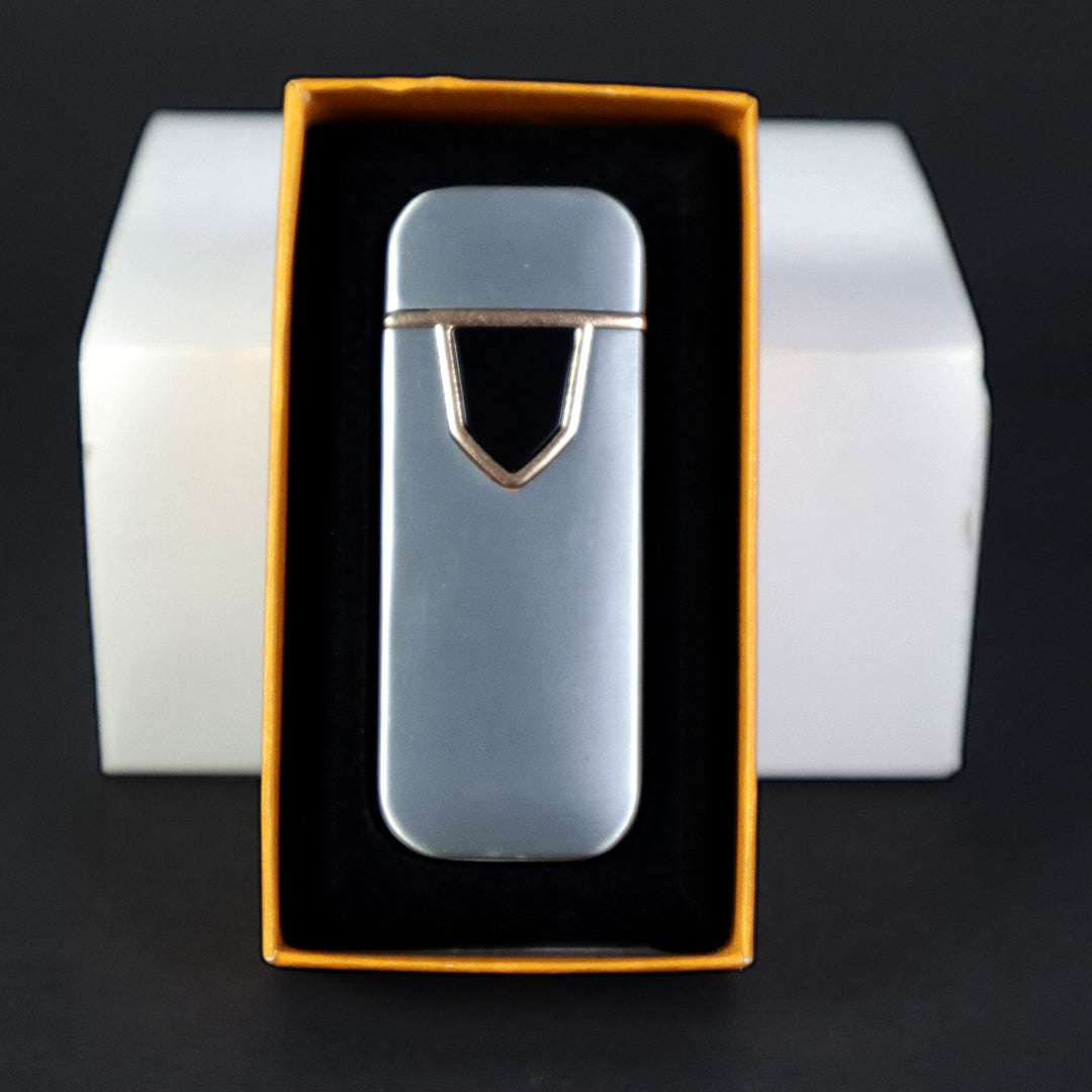 Portable Blameless Cigarette Lighter for Men | Smart Touch Rechargeable Silver