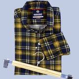 Men's Classic Yellow Check Shirt Everyday Use