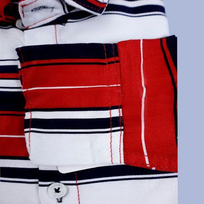 Men's Stunning Red Strip shirt Enhance Your Look