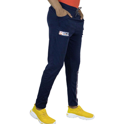 Blue Stretchable Regular Fit Track Pant
