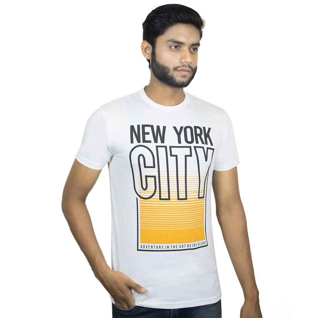 New york City round neck casual Printed T-shirt