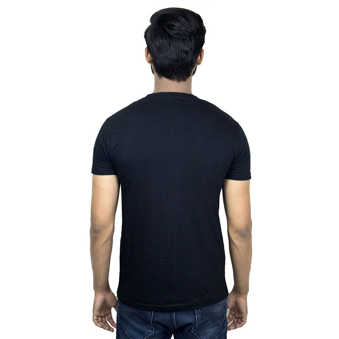25 Graphic Printed Casual Black T-shirt