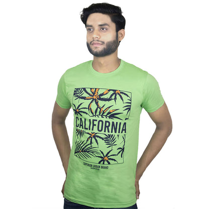 California half sleeve casual Green T-shirt