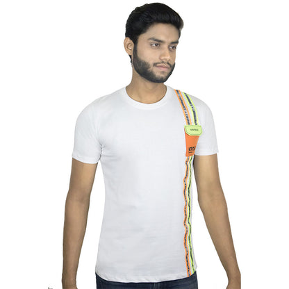 White solid and stripped t shirt for men's