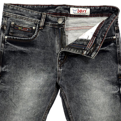 Black rough stylish Jeans WFJ107