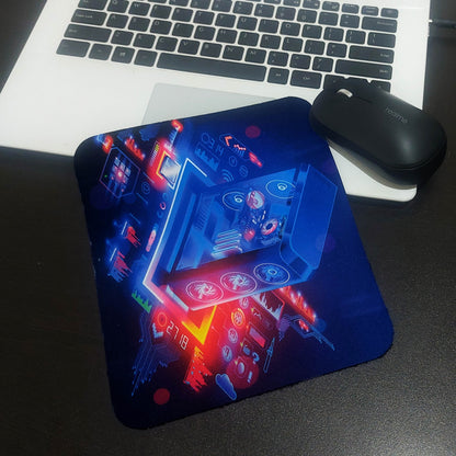 Mouse Pad/Computer Mouse Mat with Anti-Slip Rubber Base | Smooth Mouse Control | Spill-Resistant Surface for Laptop, Notebook, MacBook, Gaming, Multicolored
