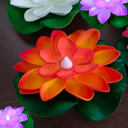 Artificial Lotus Floating Flowers Mixed Color Lotus Water Floating Flower Pool Garden Fish Tank Wedding Or Party Decoration