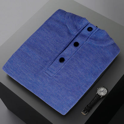 High/Turtle Neck Woolen Designer Sweater Blue