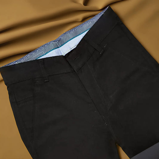 Premium Black Cotton Trouser for Men !!! Get Free Premium Wrist watch with this product !!!