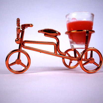 Fragnansive Cycle Rickshaw Candle Lamp, Home Décor, Diwali, Christmas and Home Décor use