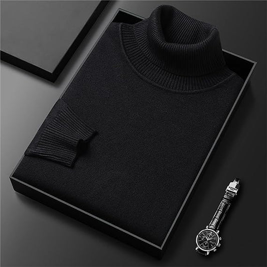 High/Turtle Neck Premium sweatshirt Black