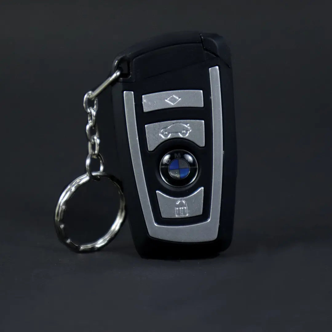 BMW pocket cigarette lighter with key chain whiteflag