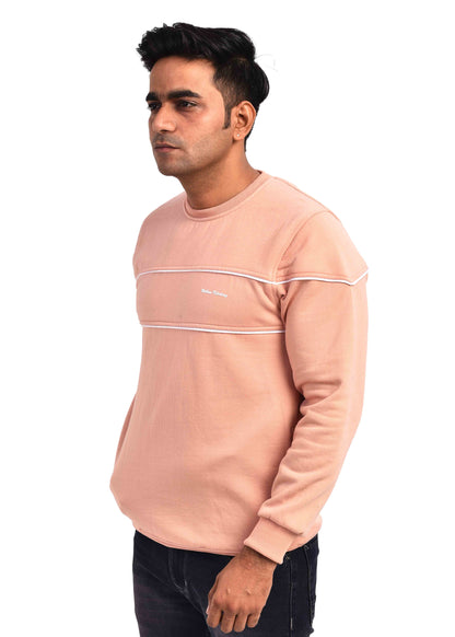Casual Pink cotton full sleeves sweatshirt
