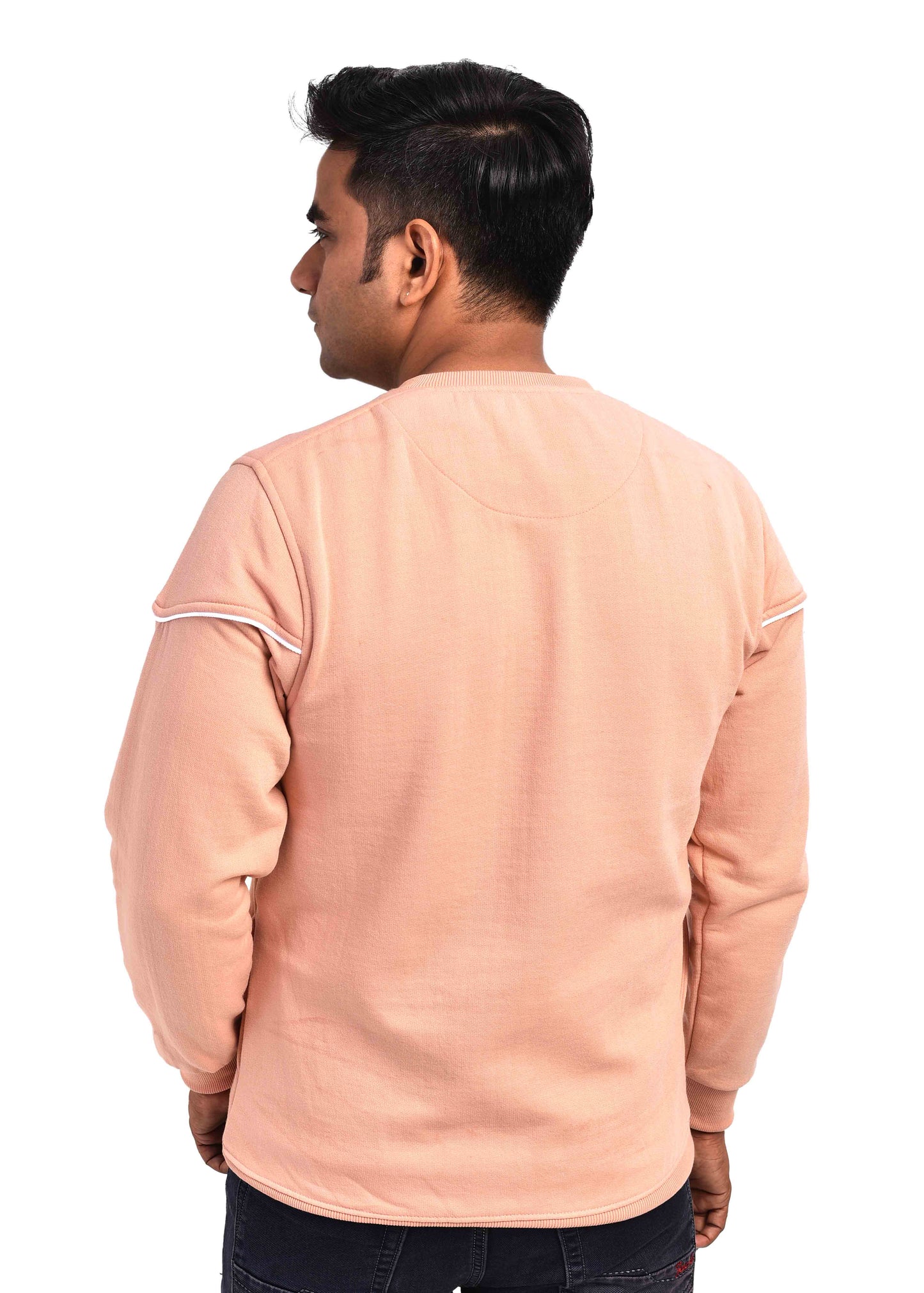 Casual Pink cotton full sleeves sweatshirt
