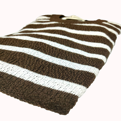 Premium Woolen loose designer sweater Brown