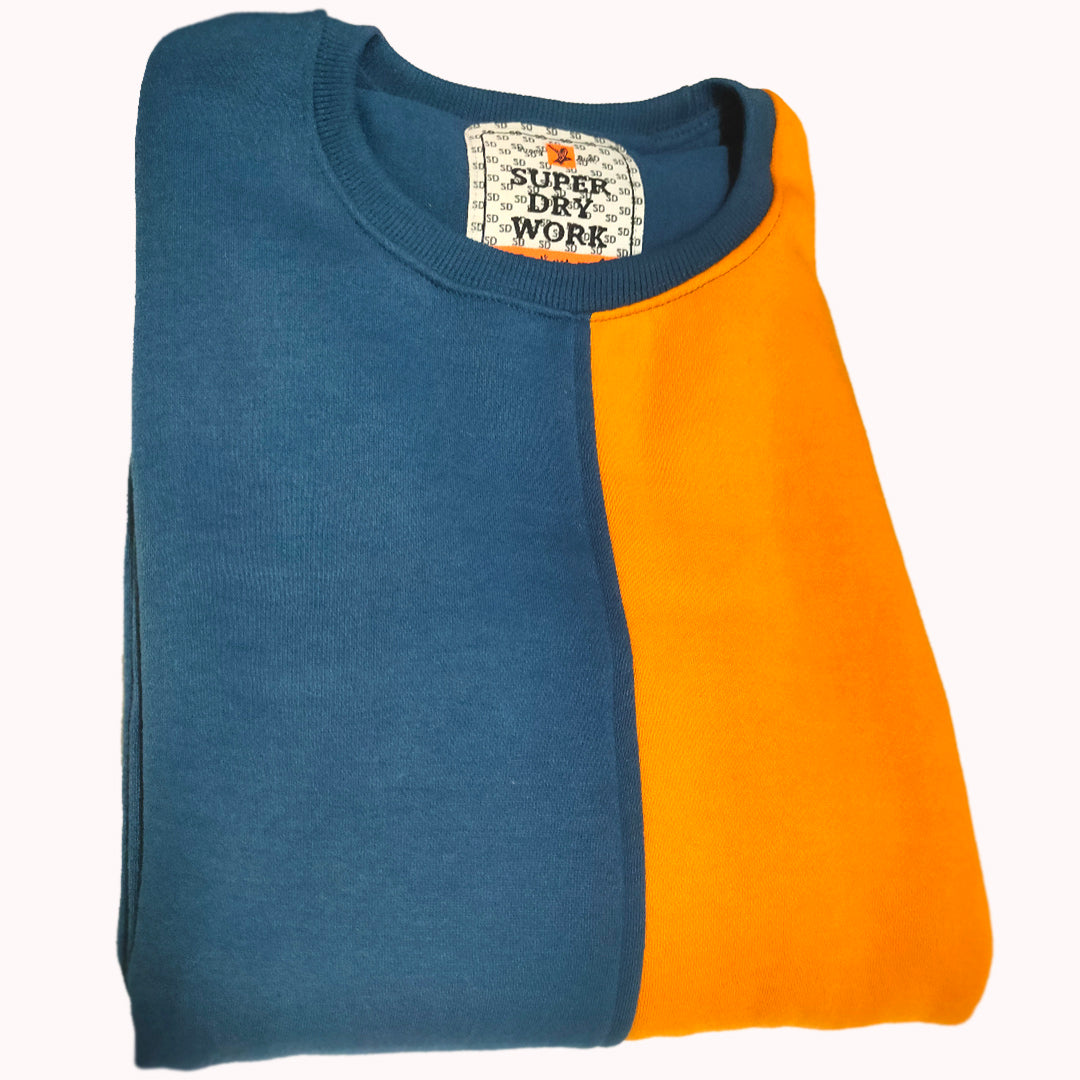 Blue & Yellow premium casual sweat shirt
