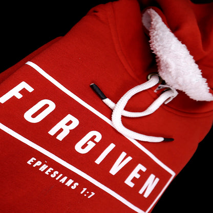 Forgiven Premium Formal warm hoodie Red