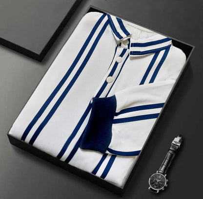 Blue Strip Winter High Quality Premium Fabric sweatshirt W&B
