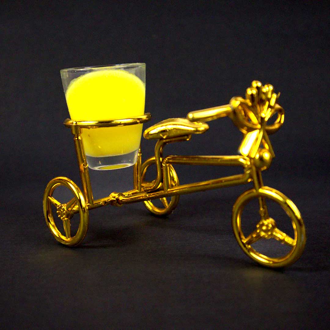 Golden Cycle Rickshaw Fragnansive Candle Lamp, Home Décor, Diwali, Christmas and Home Décor use