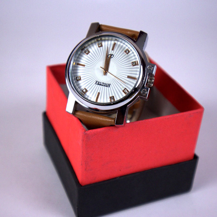 Kelton analog white dial Men's watch