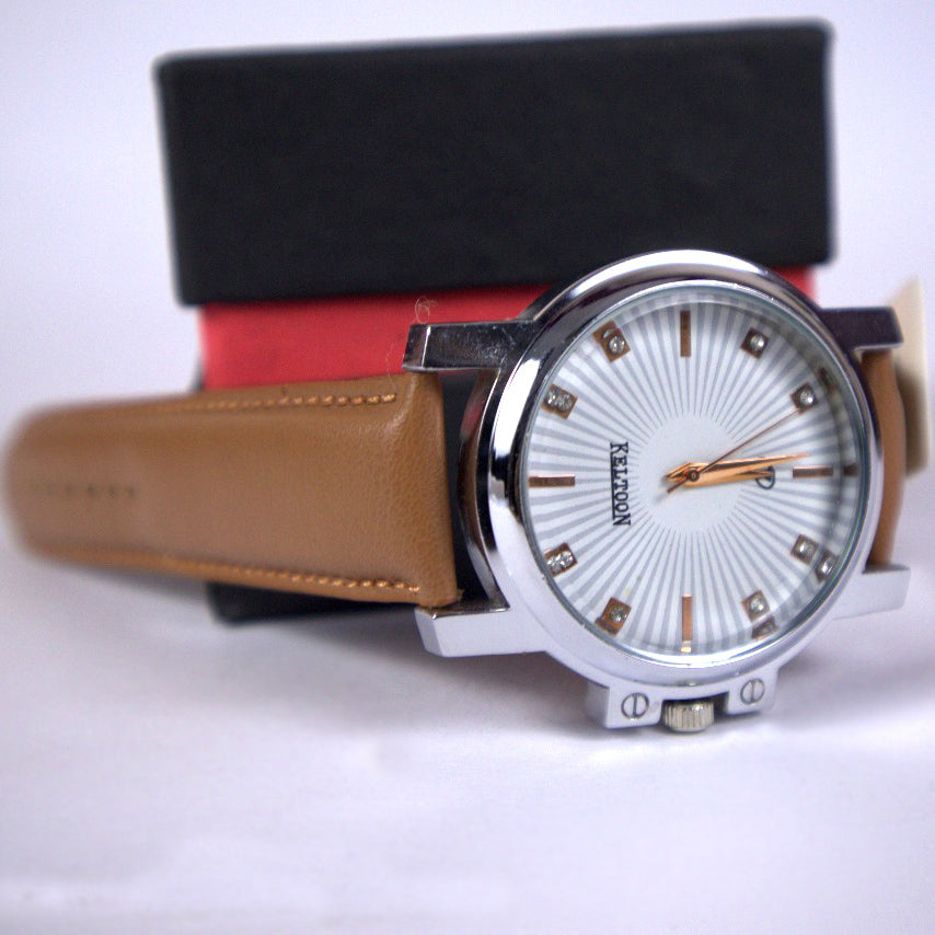 Kelton analog white dial Men's watch