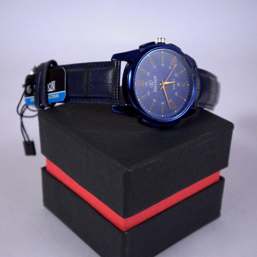 Kelton Roman analog blue with Blue strap dial Men's watch